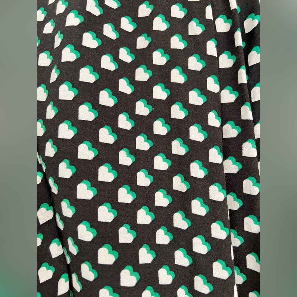 Orla Kiely Hipstich Aline Pleated Skirt with Pockets Heart Love Pattern - Picture 4 of 10